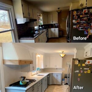 before and after of refaced kitchen